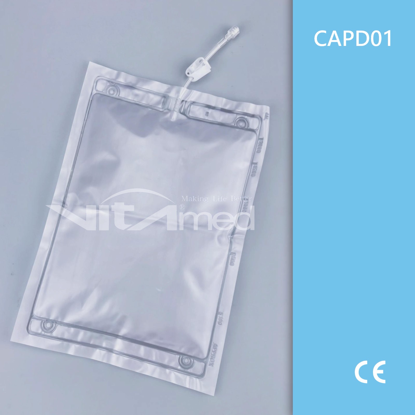 Disposable Peritoneal Dialysis Drainage bag with single tube
