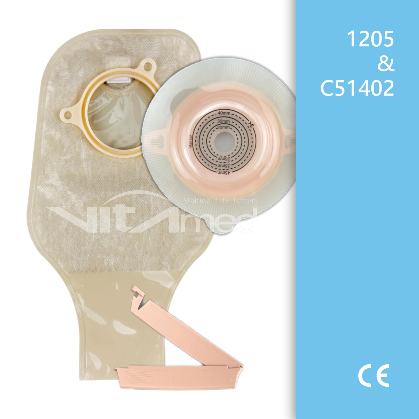 Two Piece Ostomy Bag Baseplate C51402